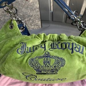 SOLD!!!!!! perfect condition brand new juicy couture vintage green shoulder bag